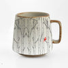 Aspen Trees with Cardinal Stoneware Mug