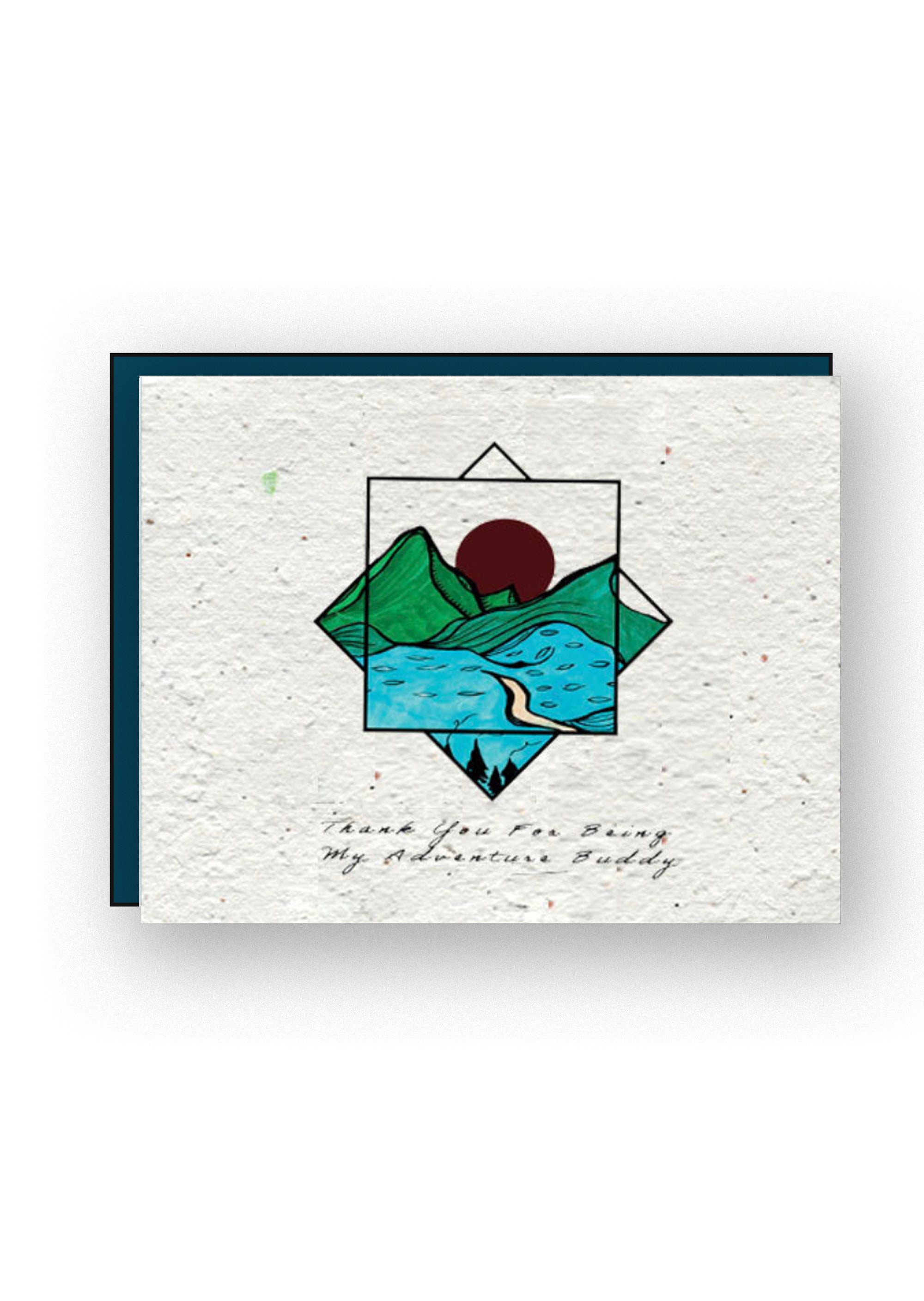 Mountain River Serenade Wildflower Seed Paper Card