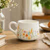 Golden Meadow Stoneware Cup With Handle!