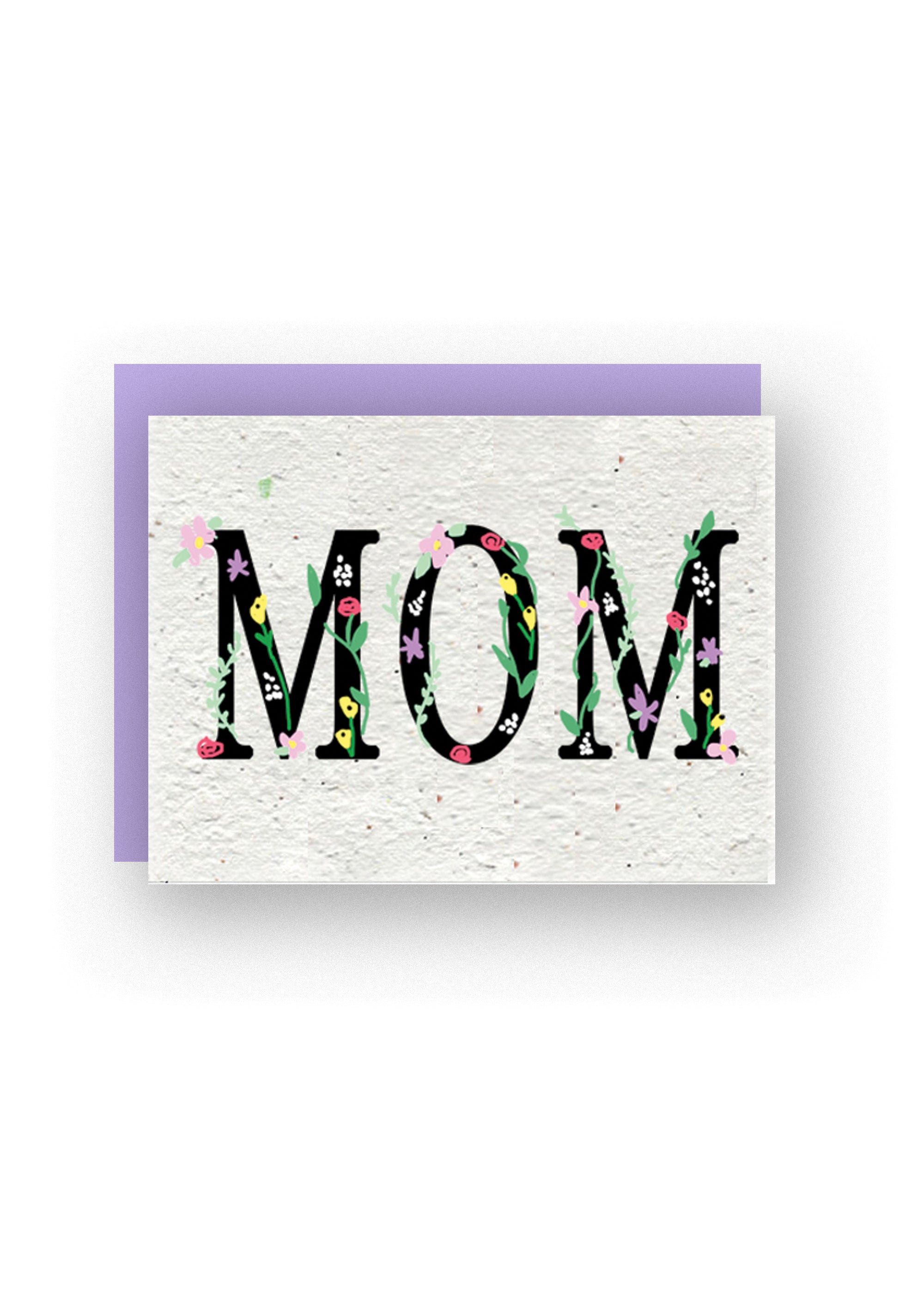 "Mom" Wildflower Seed Paper Card