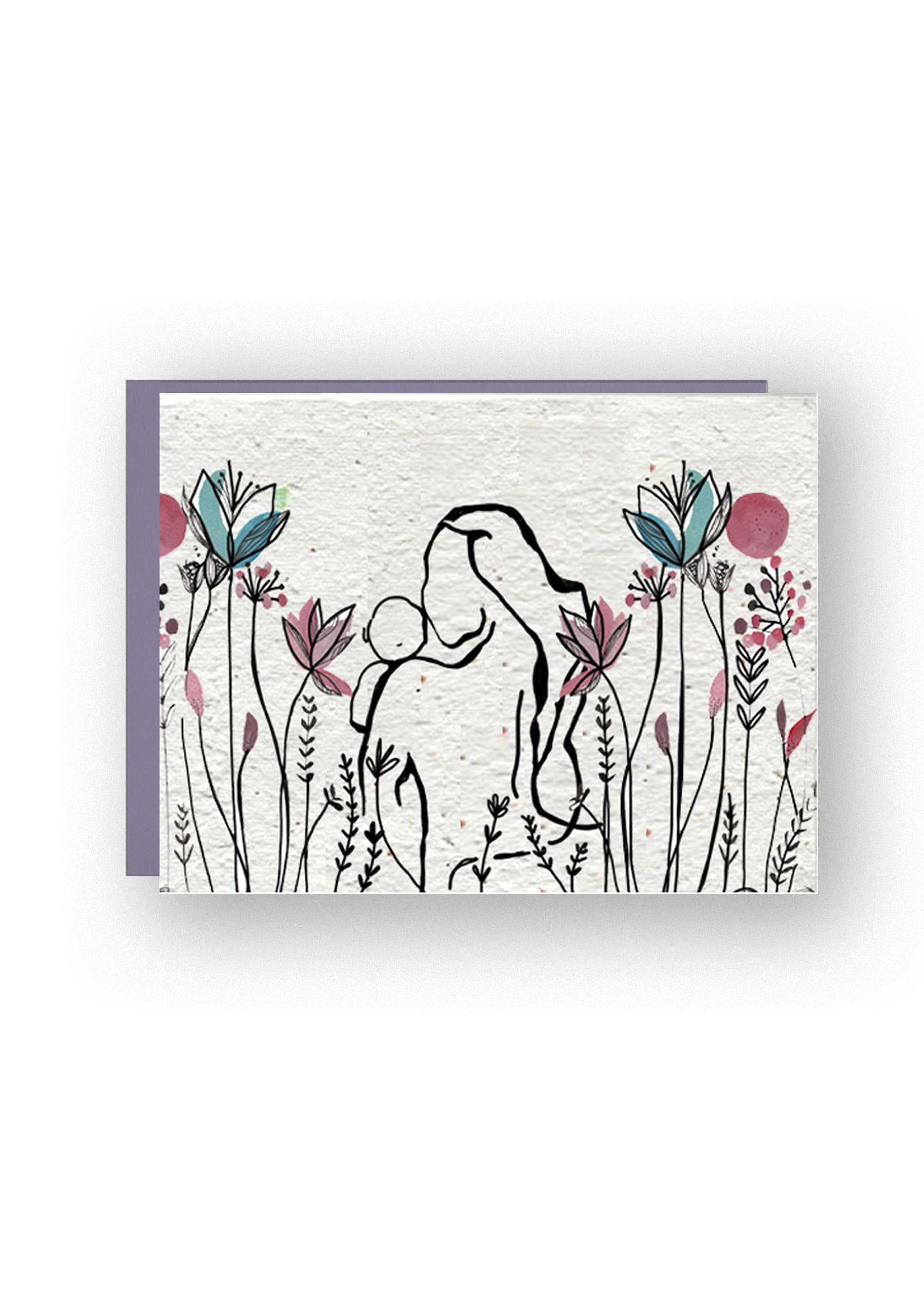 "Mother's Love" Wildflower Seed Paper Card