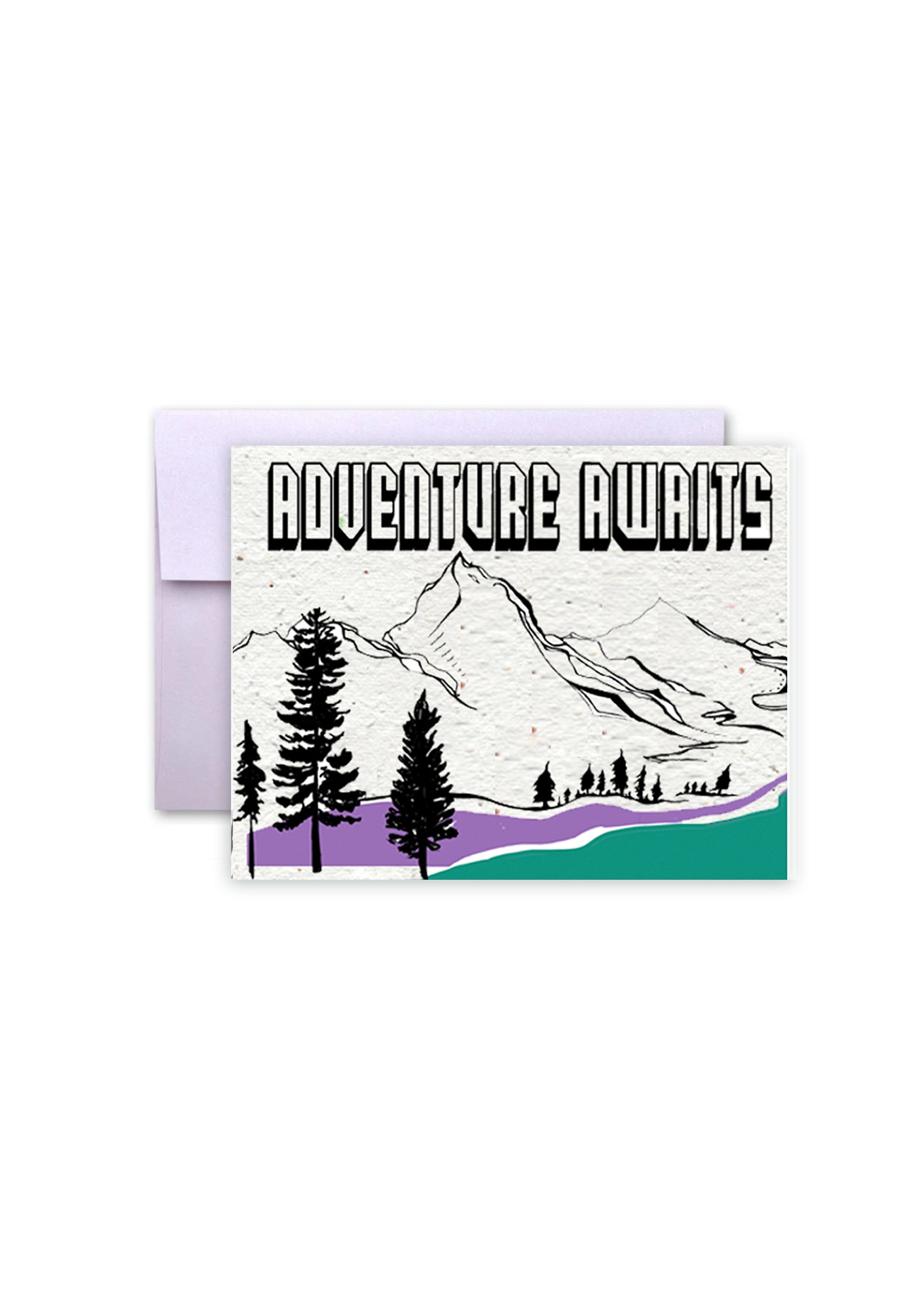 Nature's Wanderlust: Adventure Awaits Wildflower Seed Paper Card