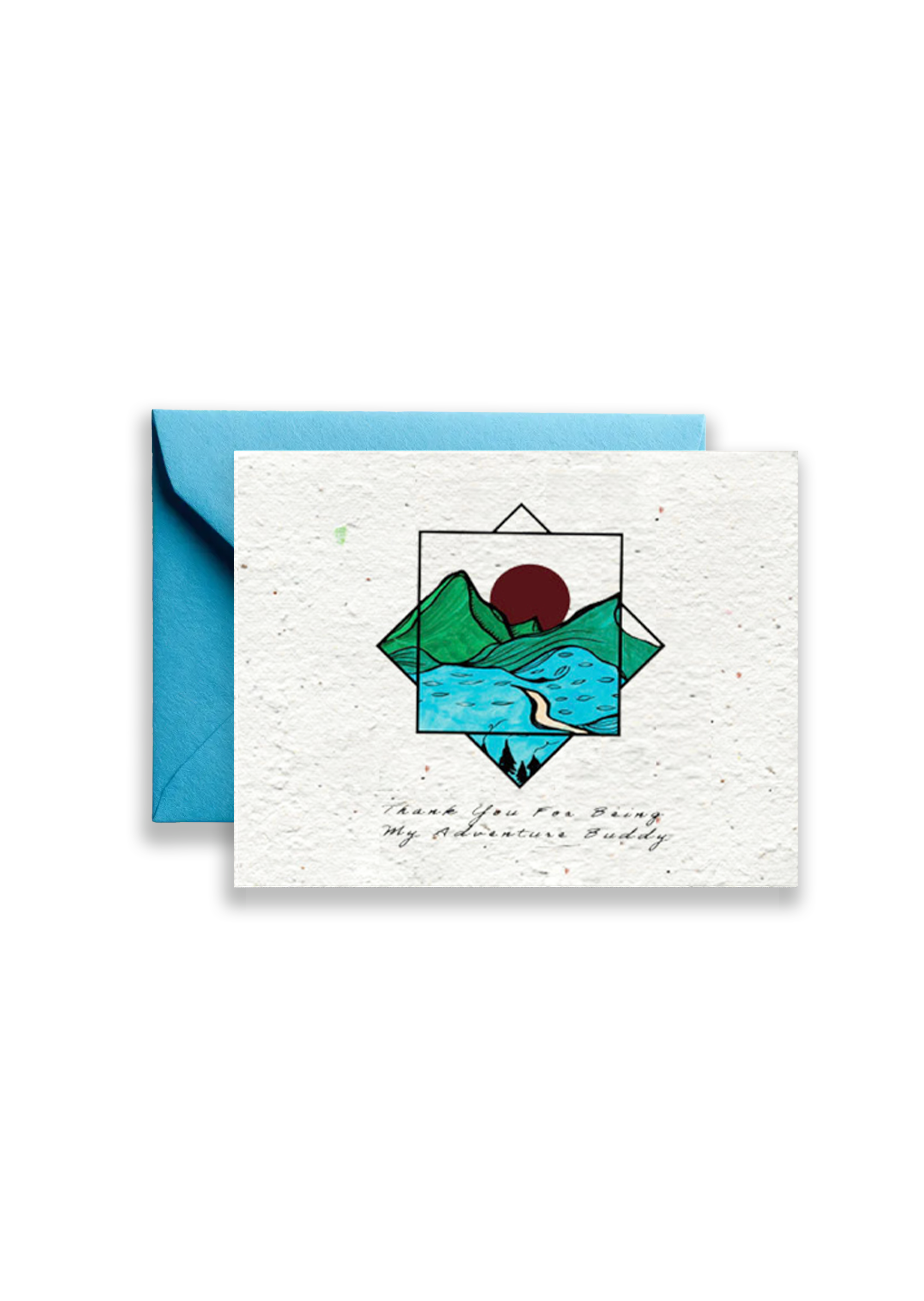 Mountain River Serenade Wildflower Seed Paper Card