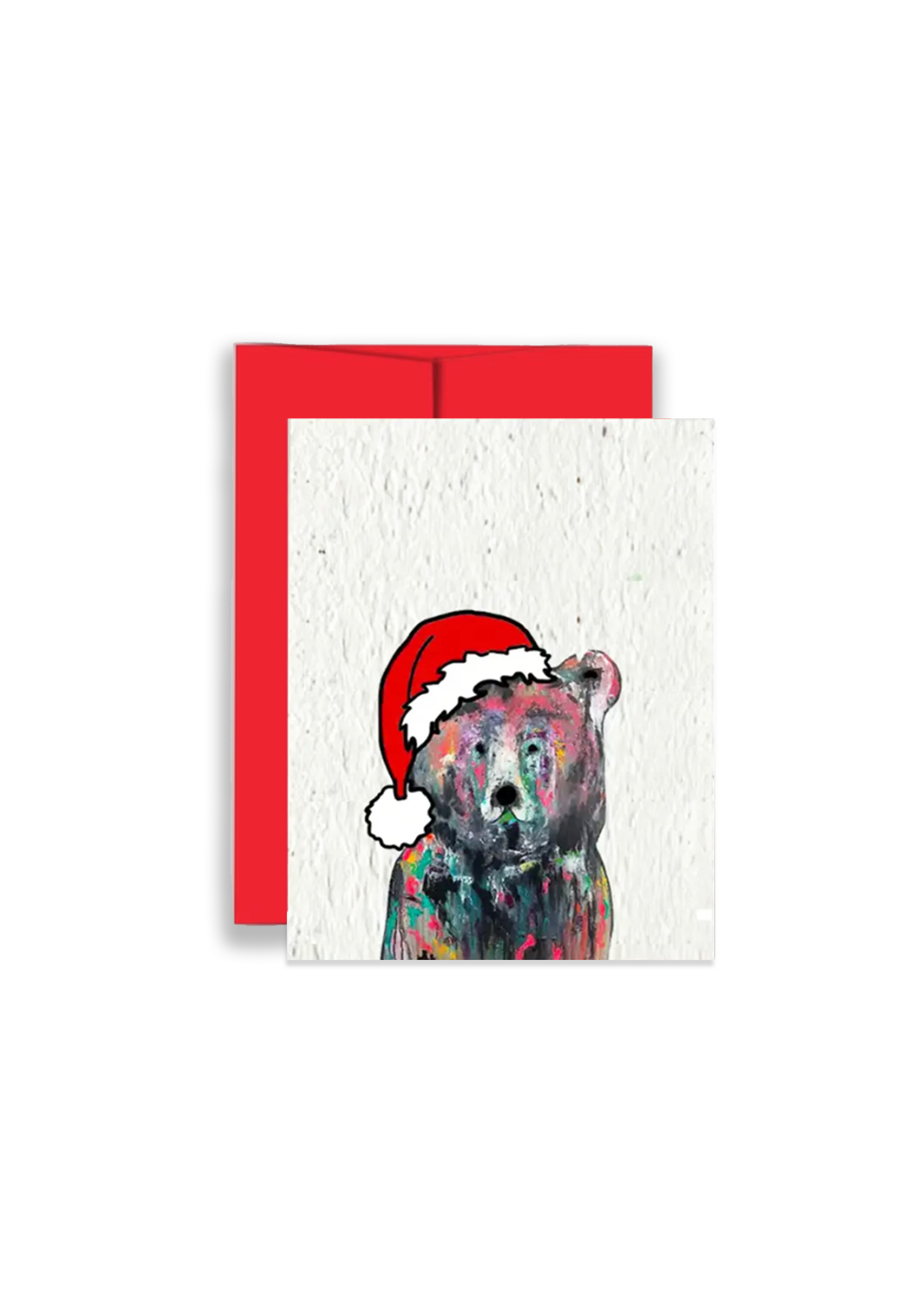 Christmas Bear Wildflower Seed Paper Card