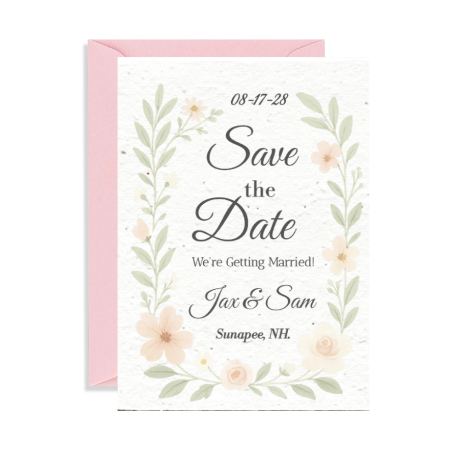 Botanical Embrace Save The Date