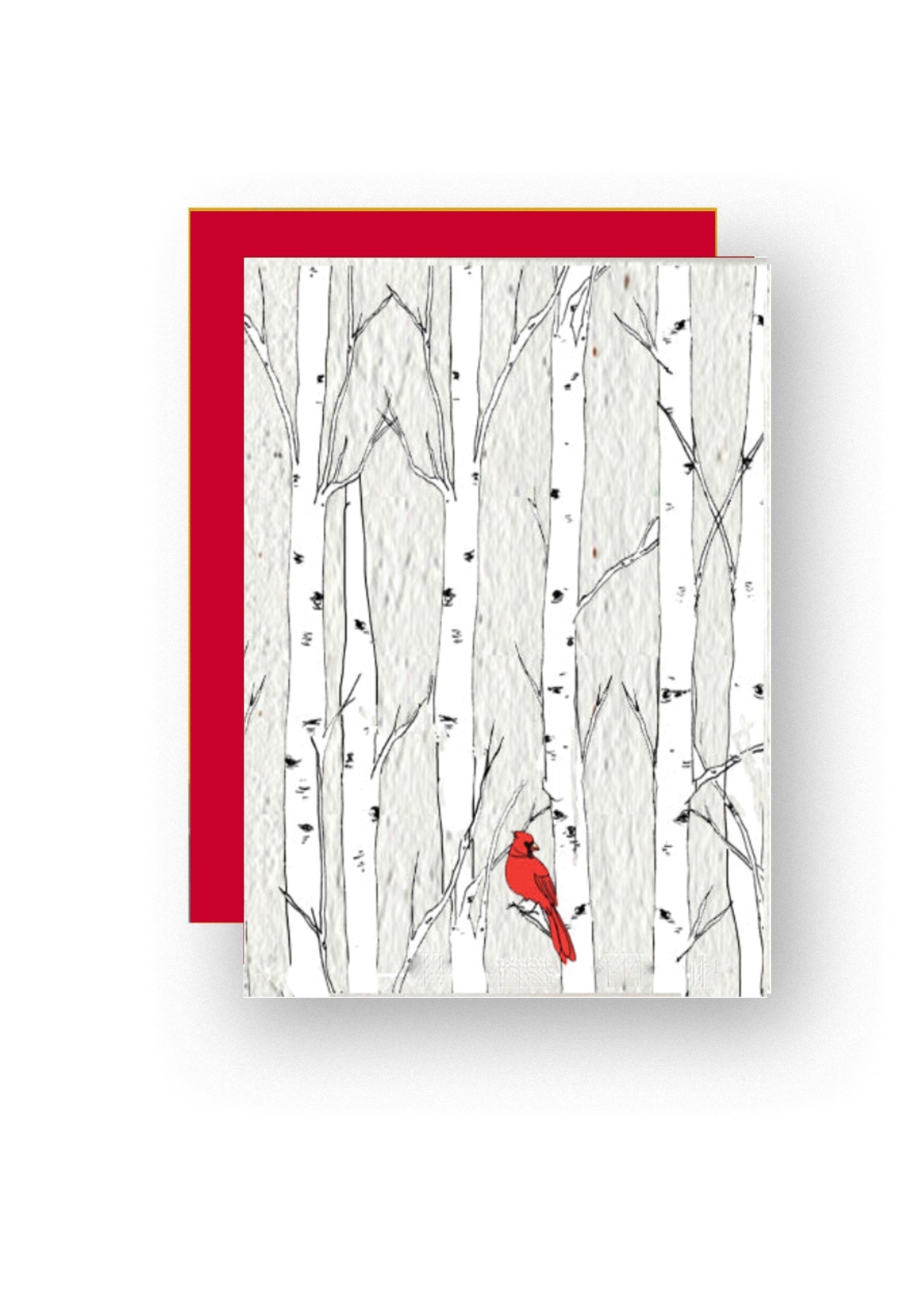 Christmas Cardinal Wildflower Seed Paper Card