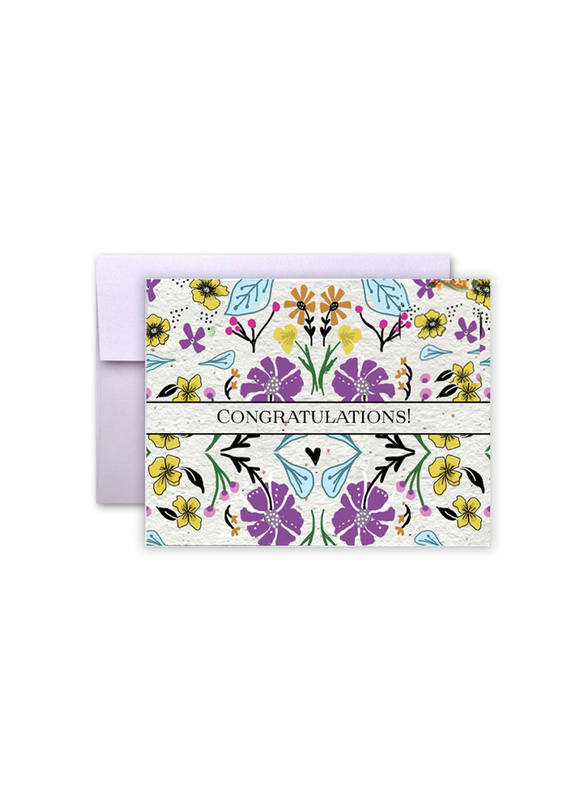 Congratulations Garden Wildflower Seed Paper Card