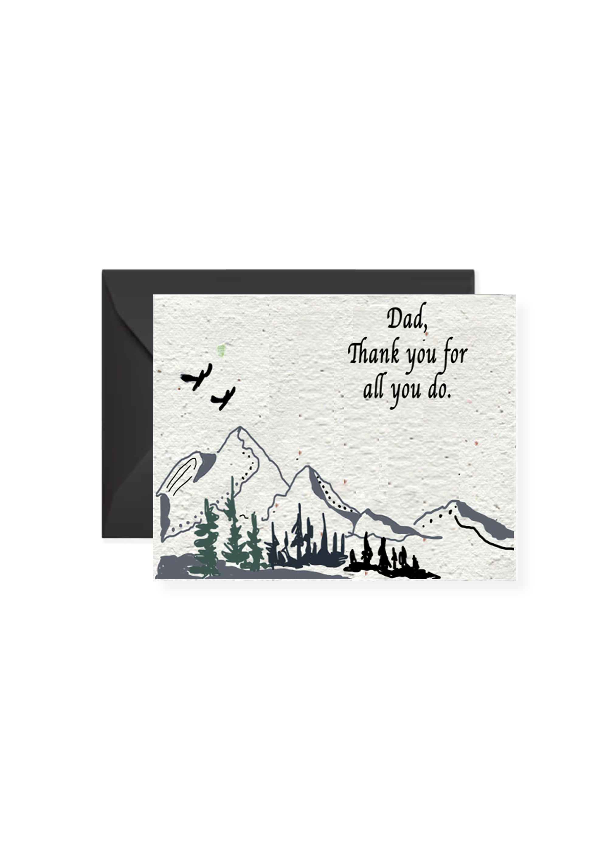 Heartfelt Thanks Dad Wildflower Seed Paper Card