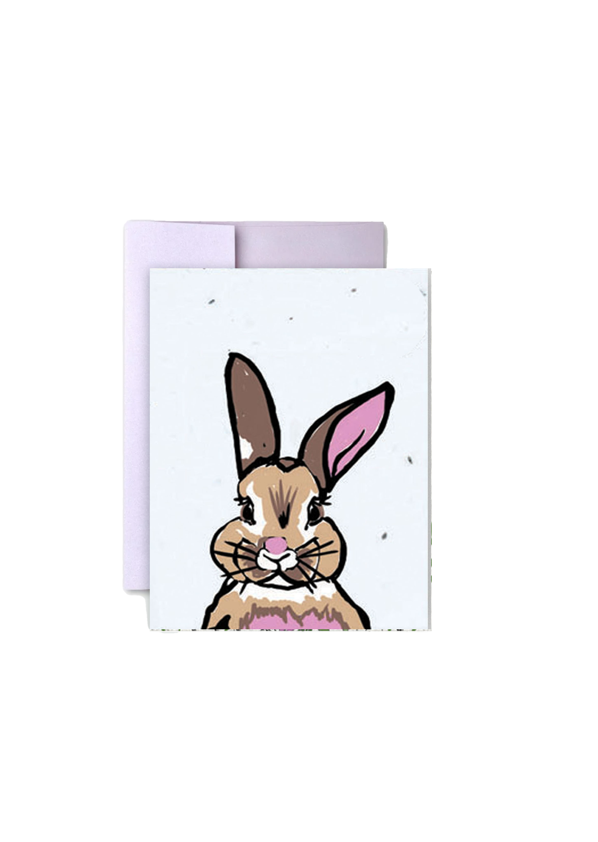 Easter Bunny Wildflower Seed Paper Greeting Card