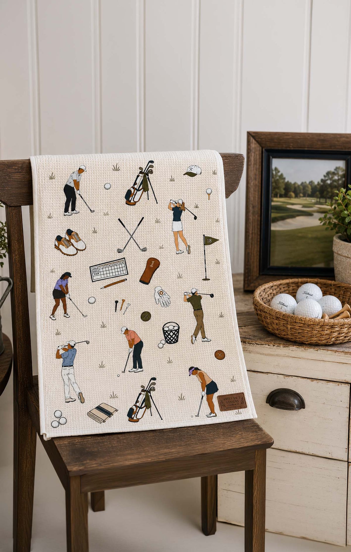 Fairway Harmony Waffle Style Tea Towel