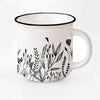 Black and White Flowery Mug