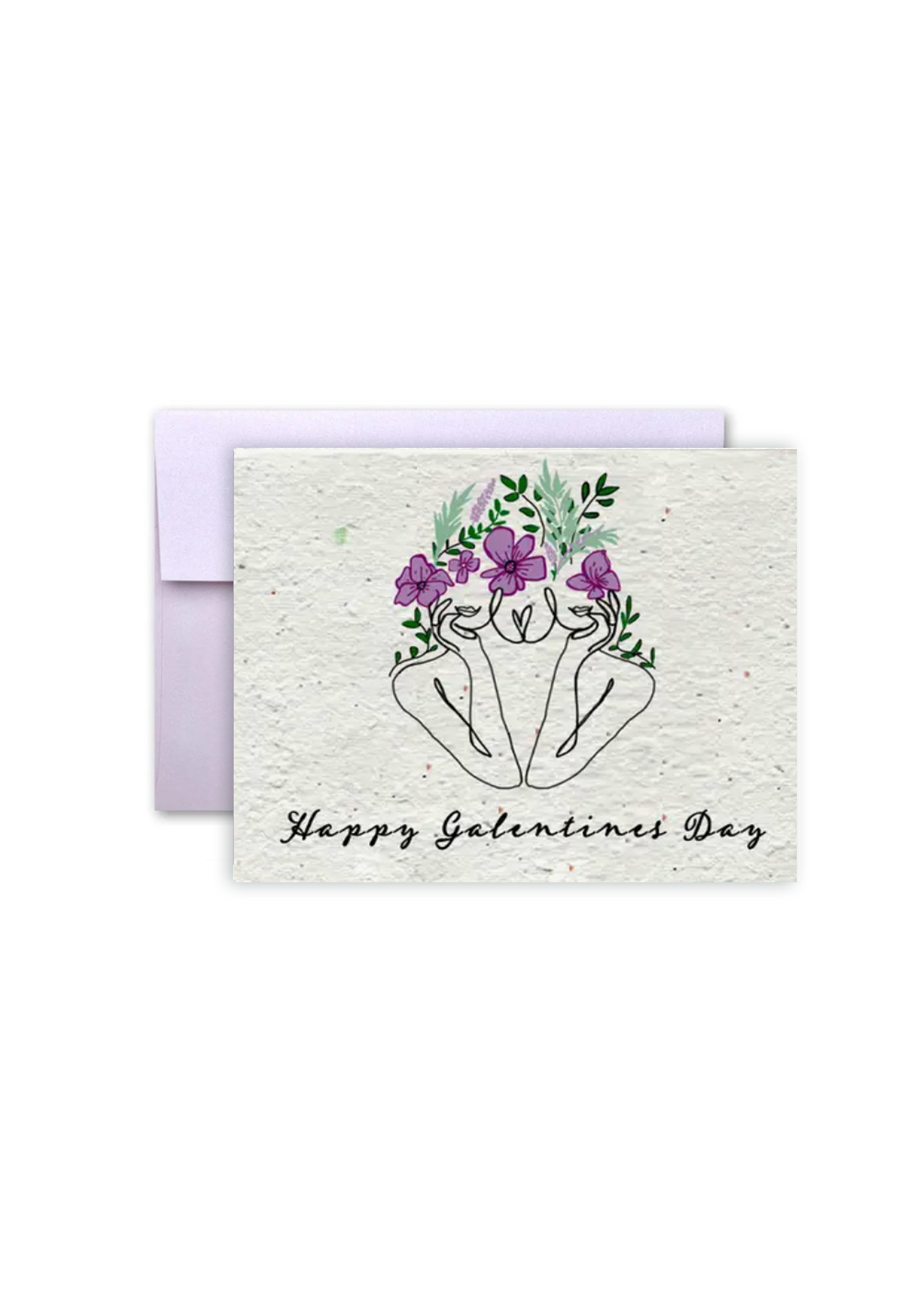 Happy Galentines Day Wildflower Seed Paper Card