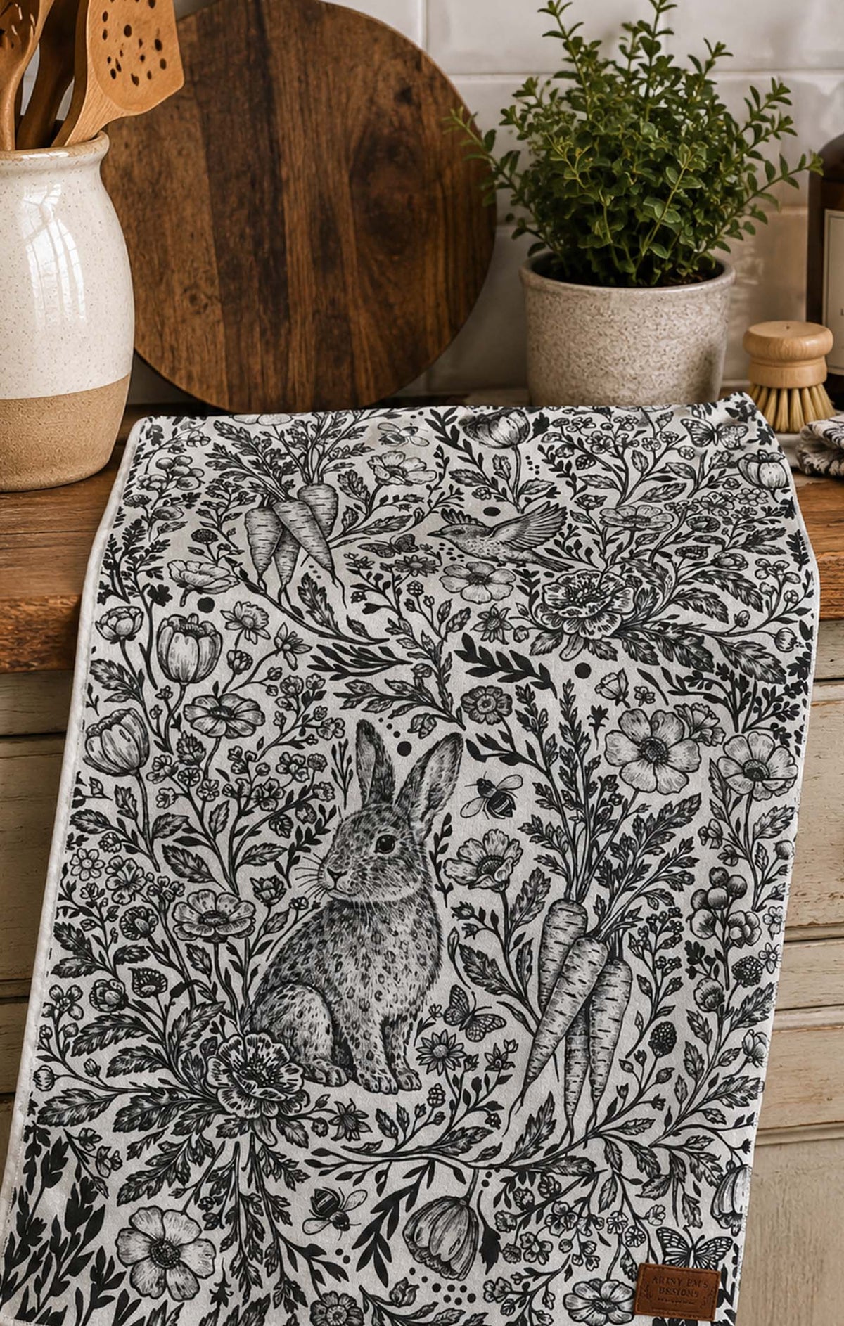 Garden Tales Waffle Style Tea Towel