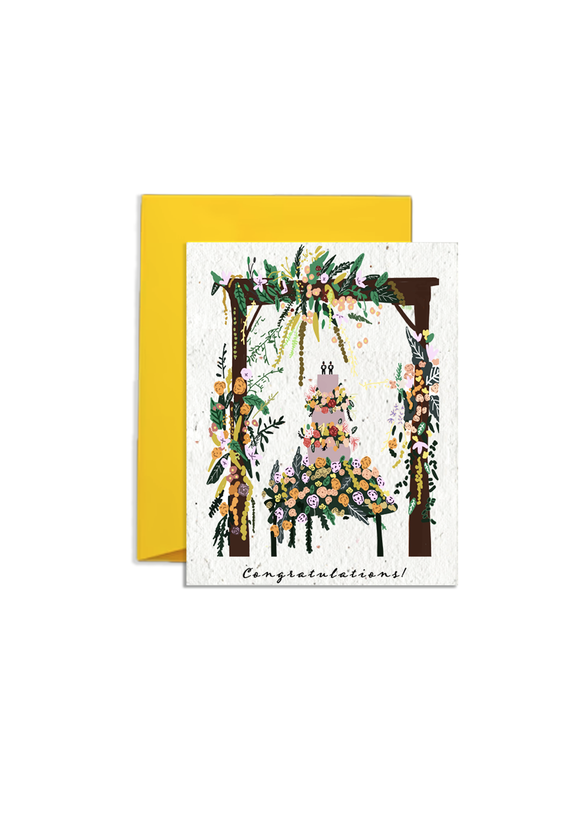 Same Sex Grooms Blossom & Unite Wildflower Seed Wedding Card