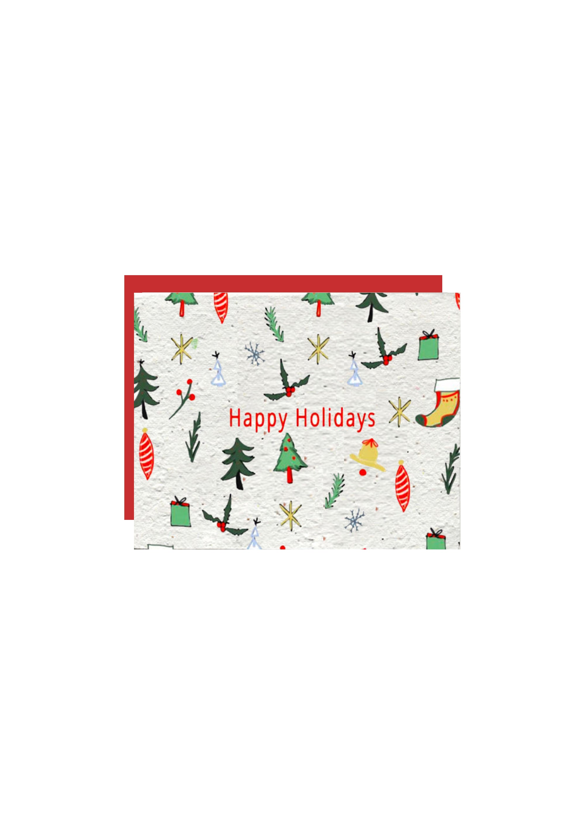 "Happy Holidays Mixed Design" Wildflower Seed Paper Card