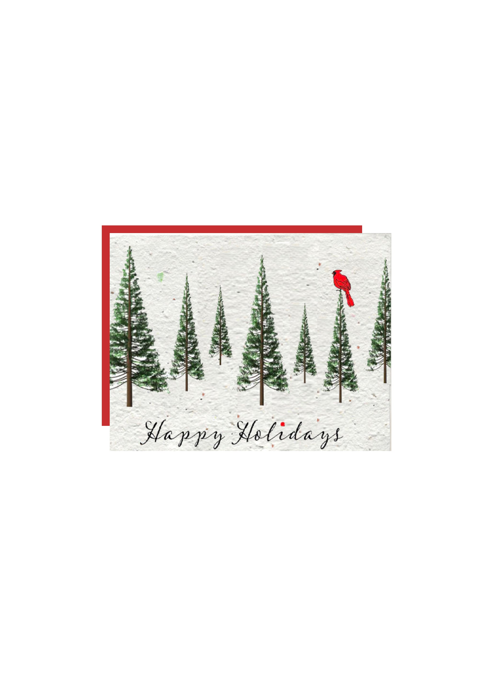 "Happy Holidays Evergreen" Wildflower Seed Paper Card