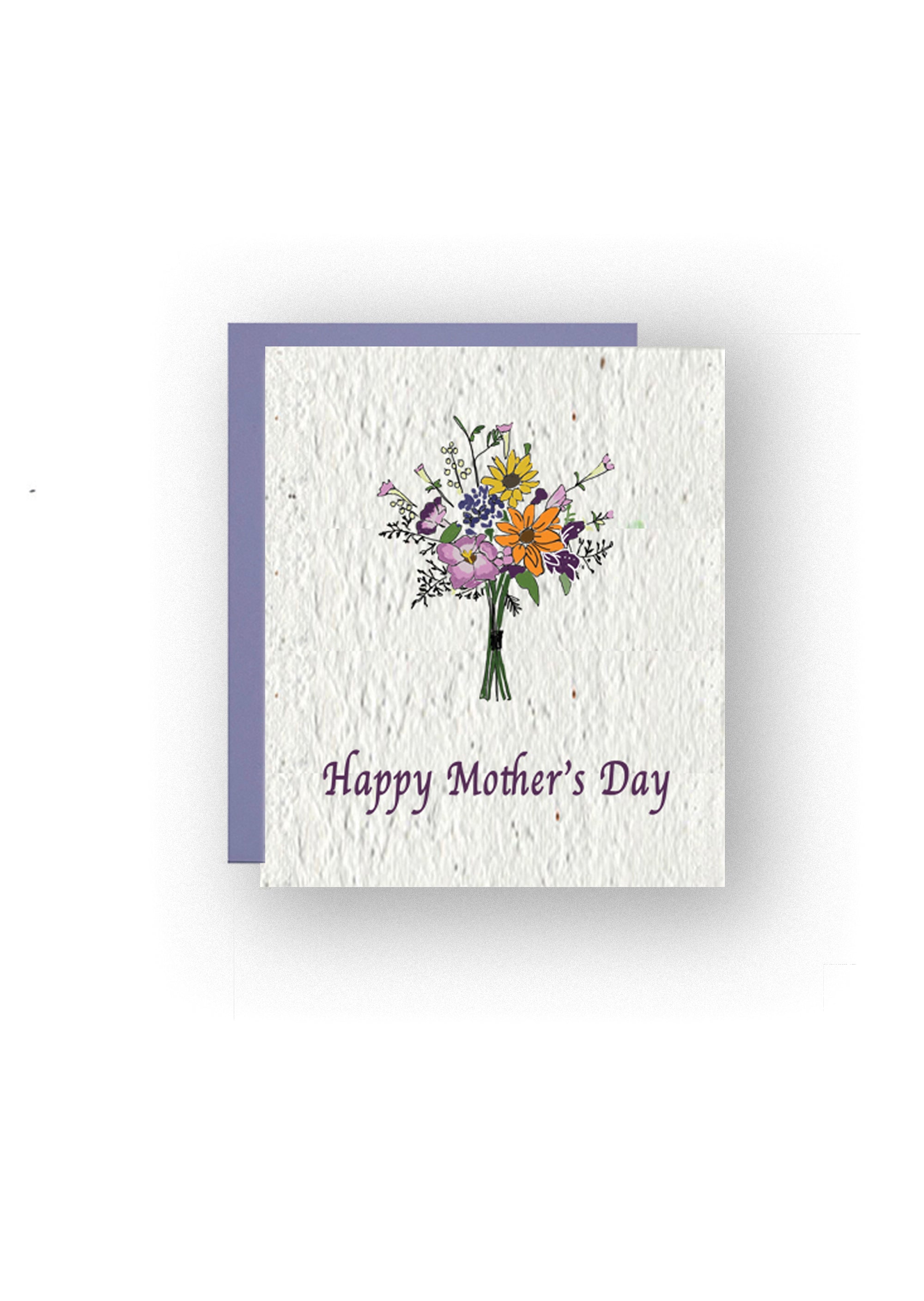 "Nurtured Blooms" Wildflower Seed Paper Mother's Day Card