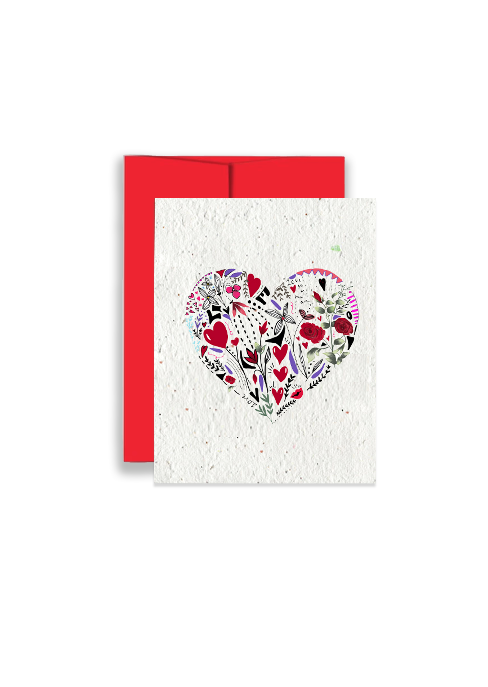 Heart-Crafted Love Wildflower Seed Paper Card