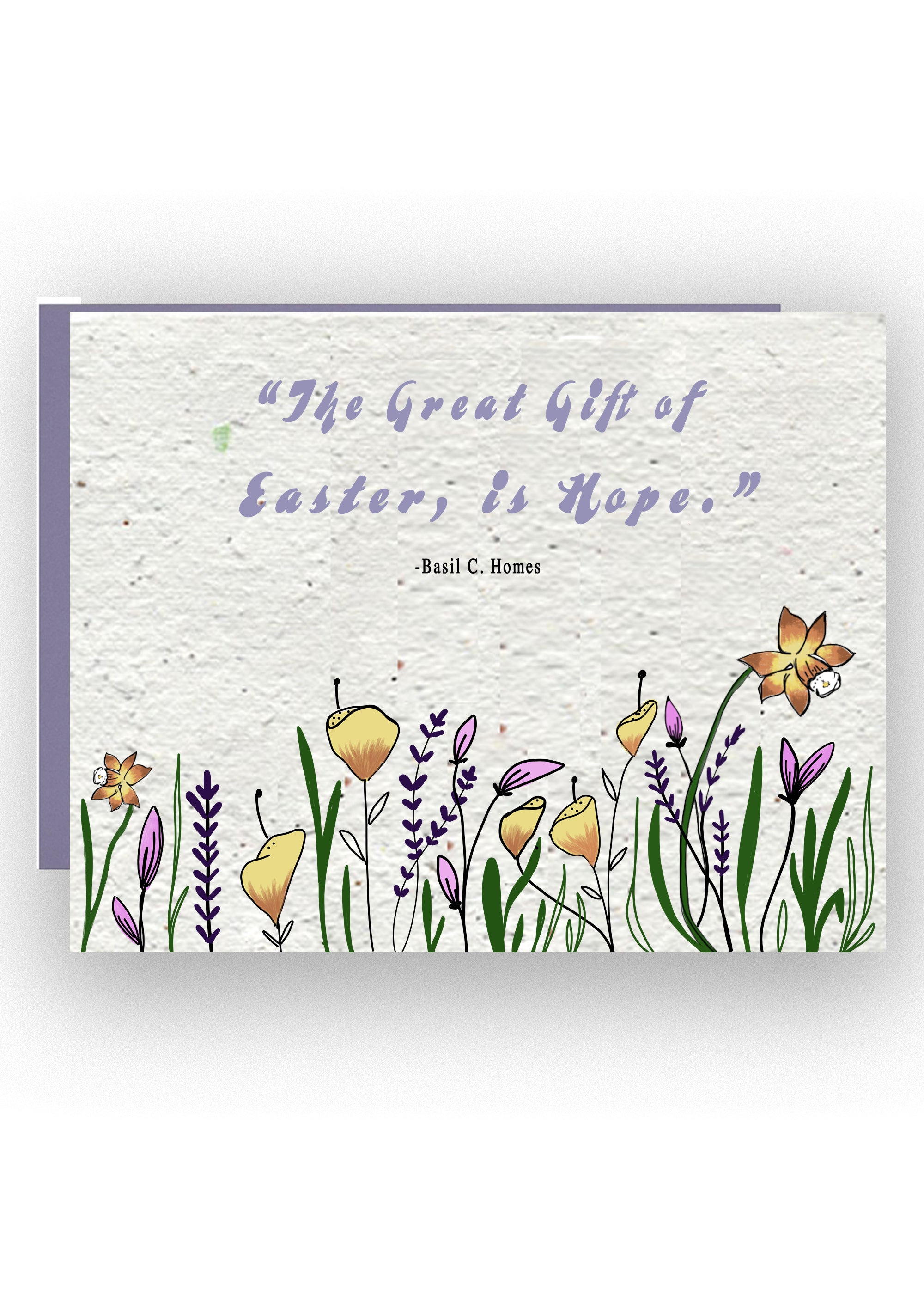 Blooming Hope: Wildflower Seed Paper Easter Card