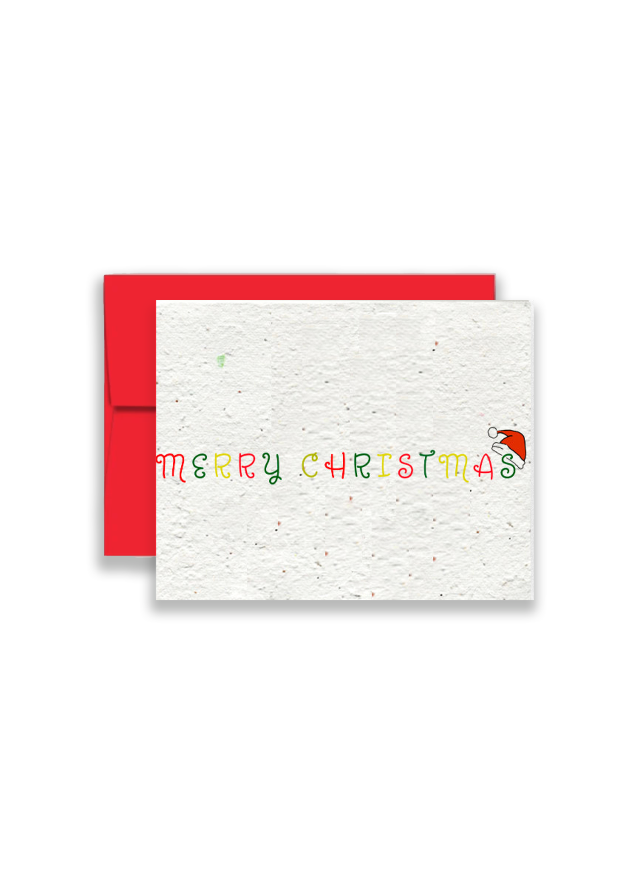 Whimsical Merry Christmas Wildflower Seed Paper Card