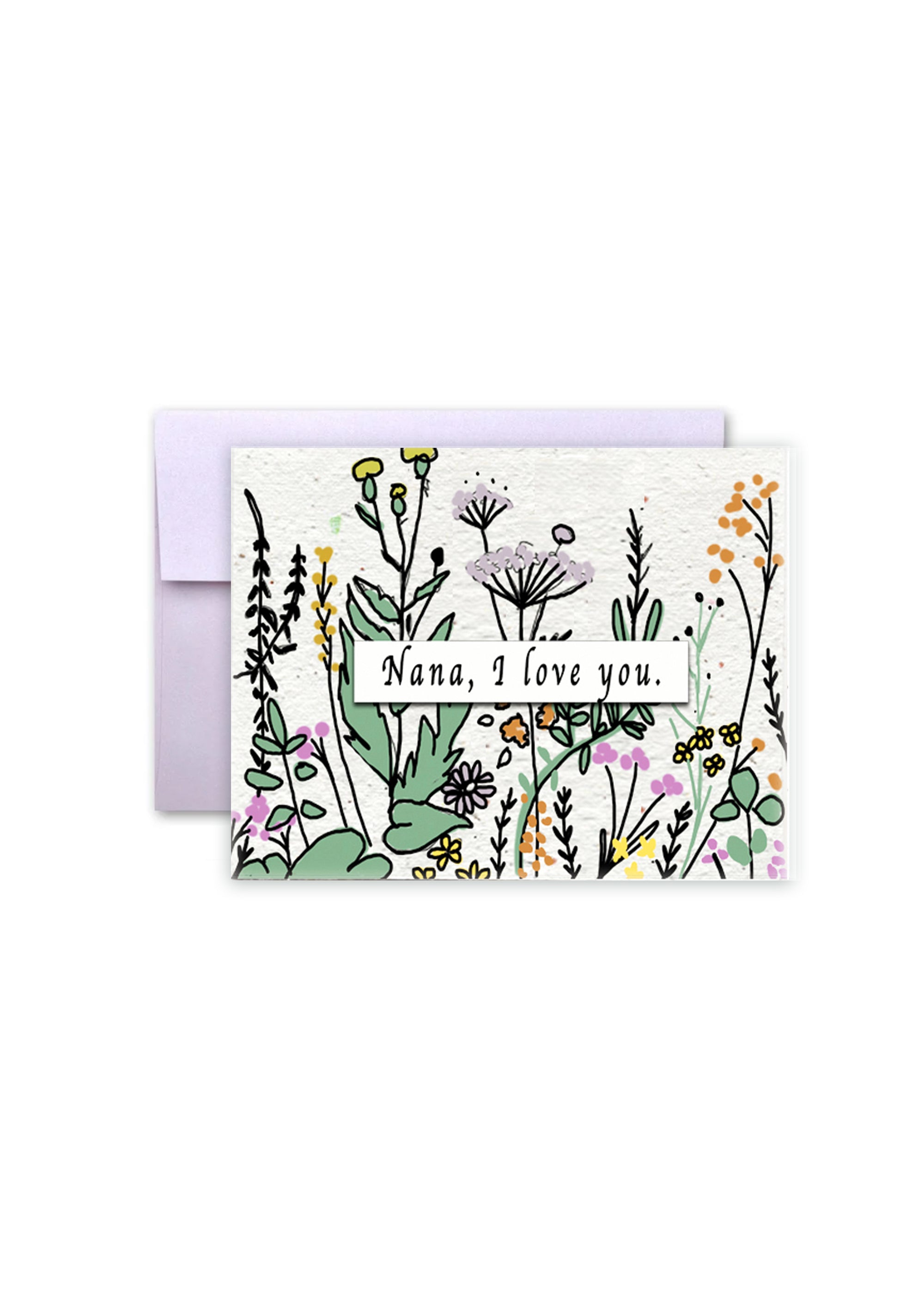 Nana's Love Blossoms Wildflower Seed Paper Card.