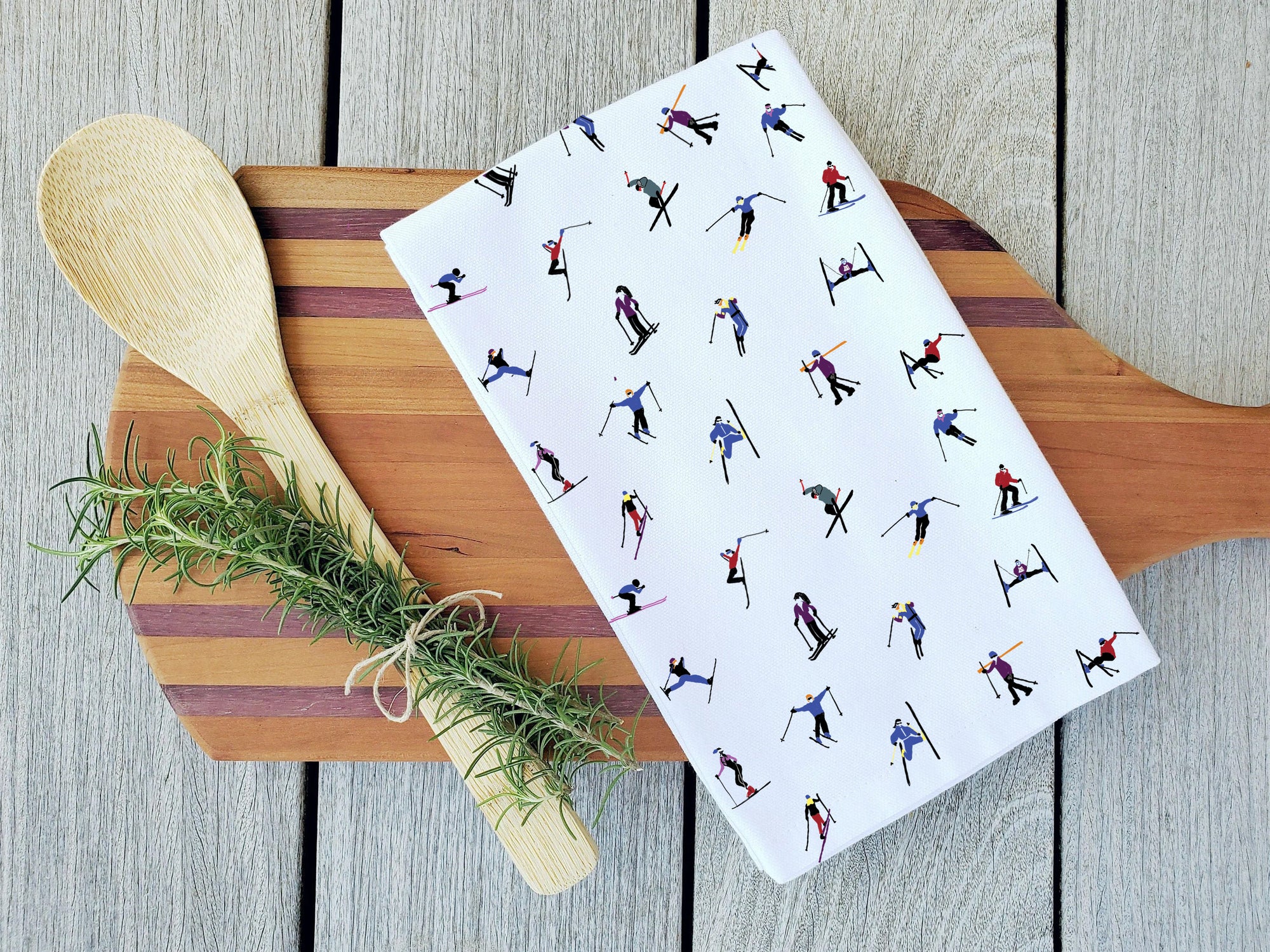 Skiing Adventure Tea Towel: Elevate Your Kitchen Style