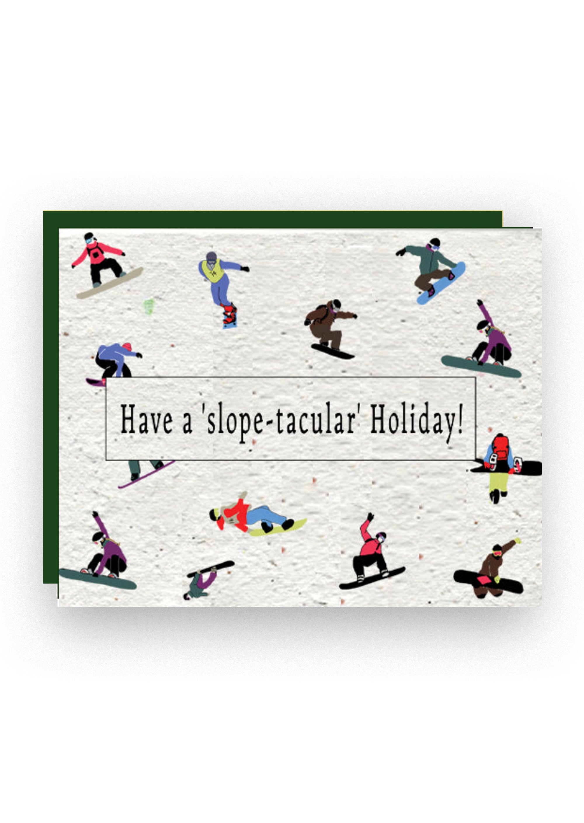 Embrace the Holiday Slope-tastic Vibes!" 🏂❄️ Wildflower Seed Paper Card