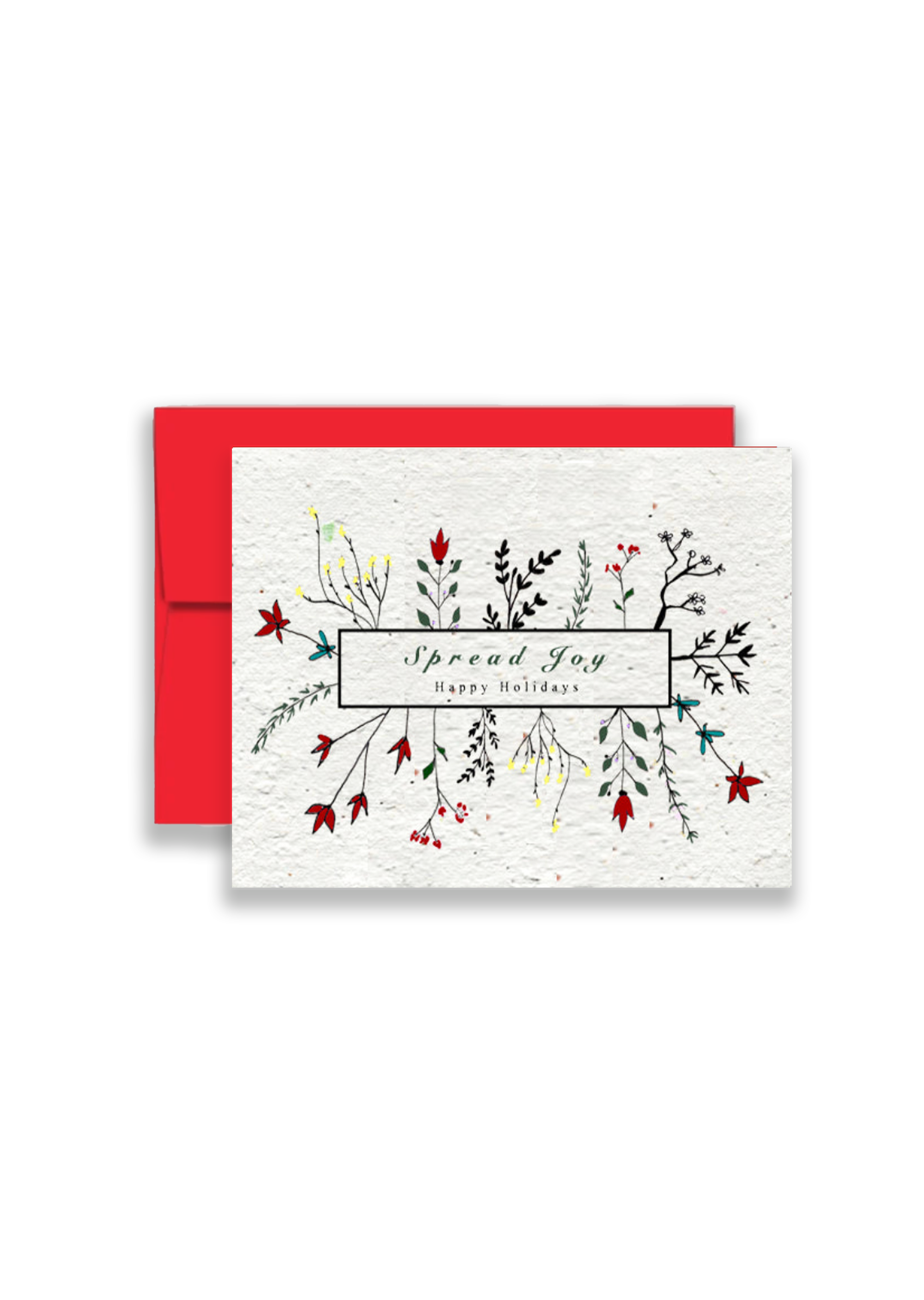 Spread Joy Happy Holidays Wildflower Seed Paper Card