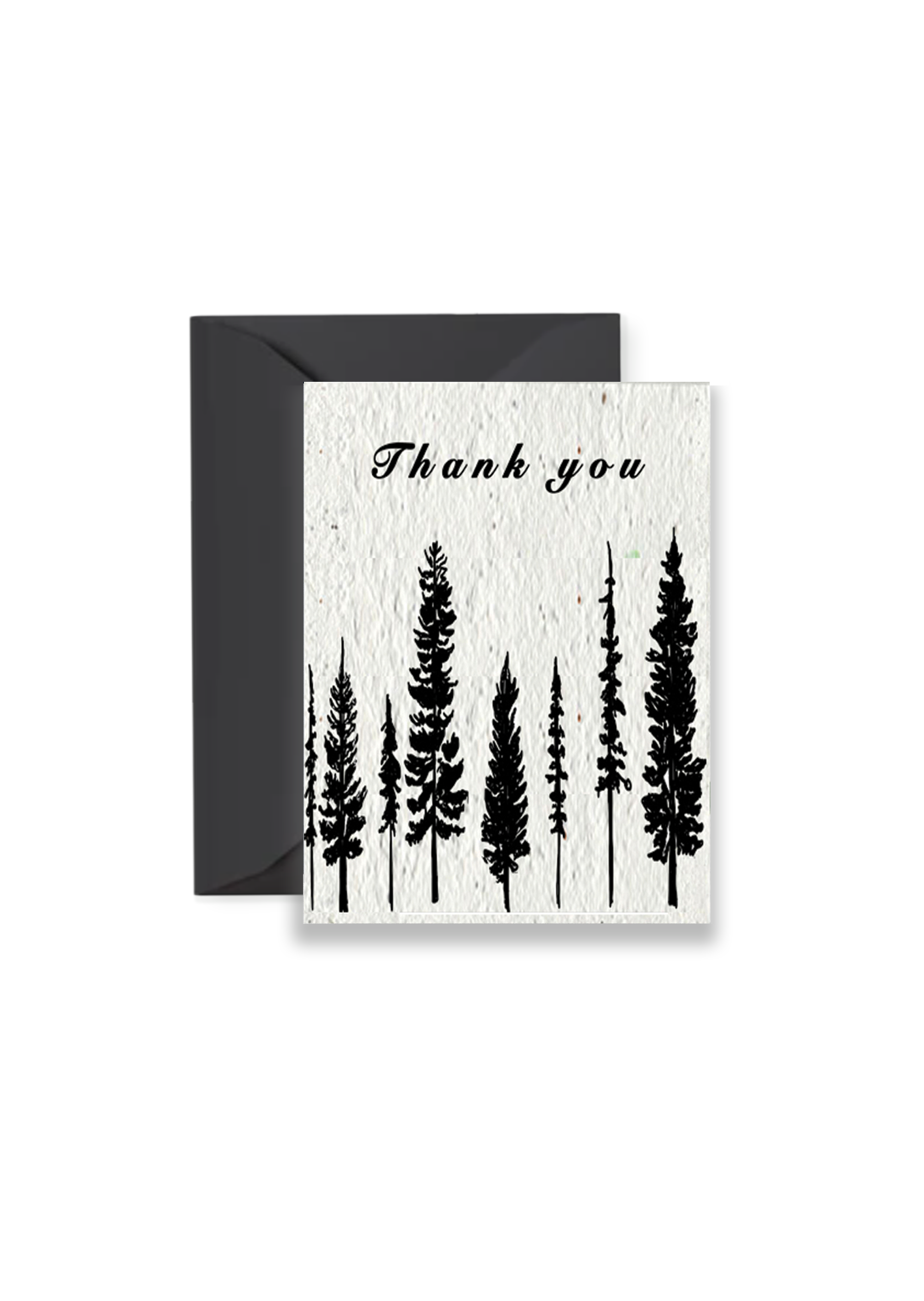 Thank you Evergreen Trees Wildflower Seed Paper Card
