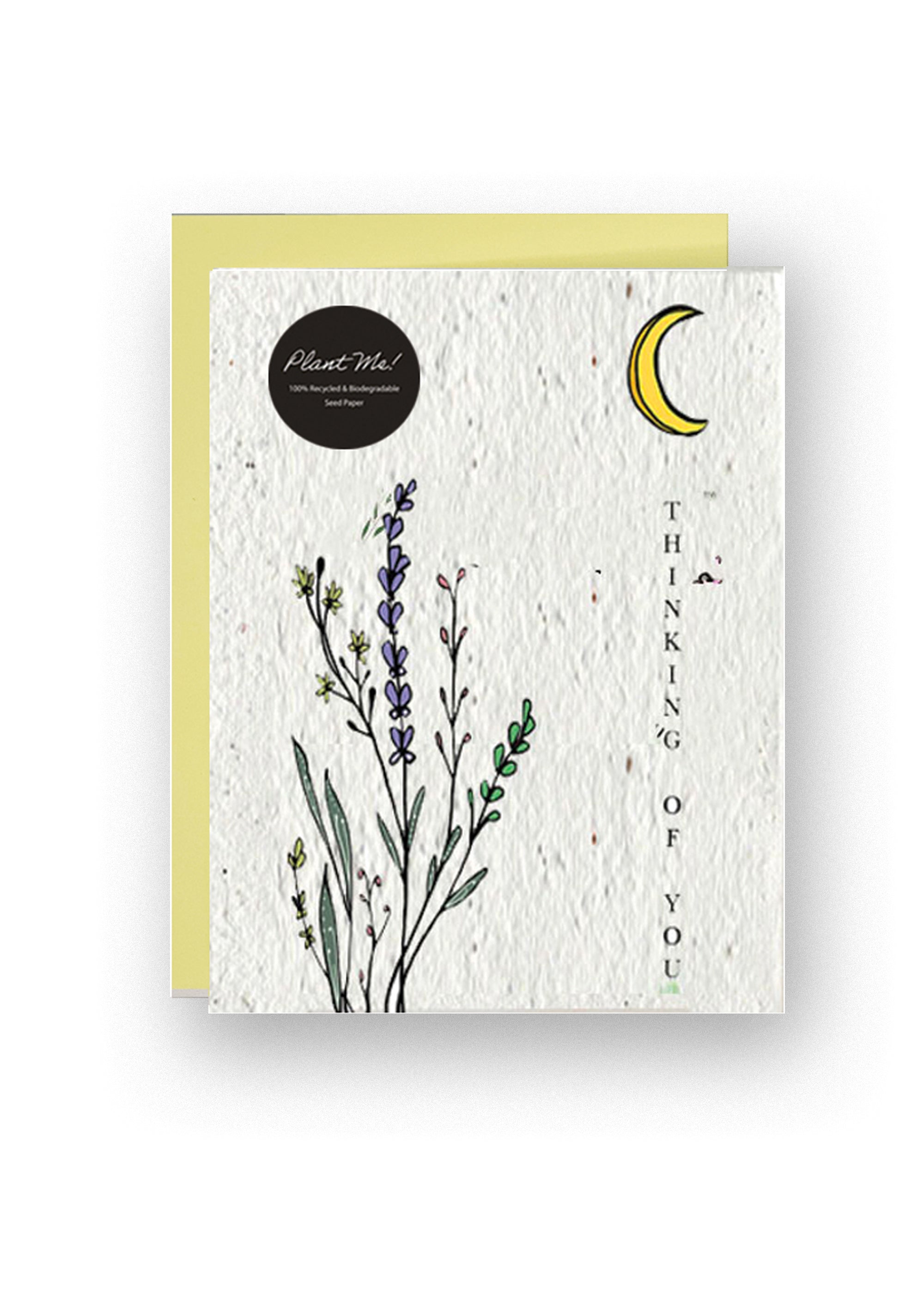Thinking Of You (Moon) Wildflower Seed Paper Card