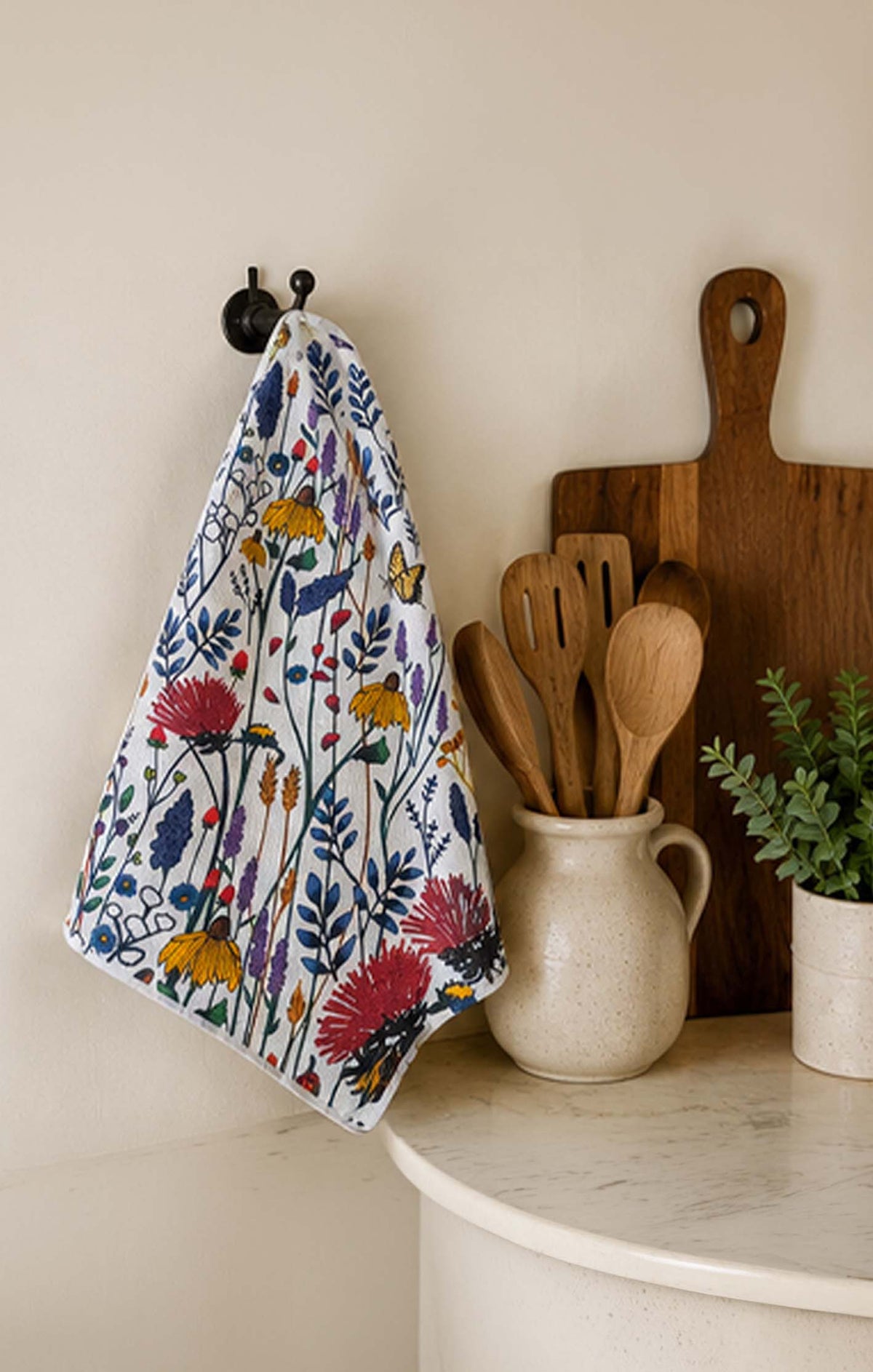 Blooming Butterfly Waffle Tea Towel