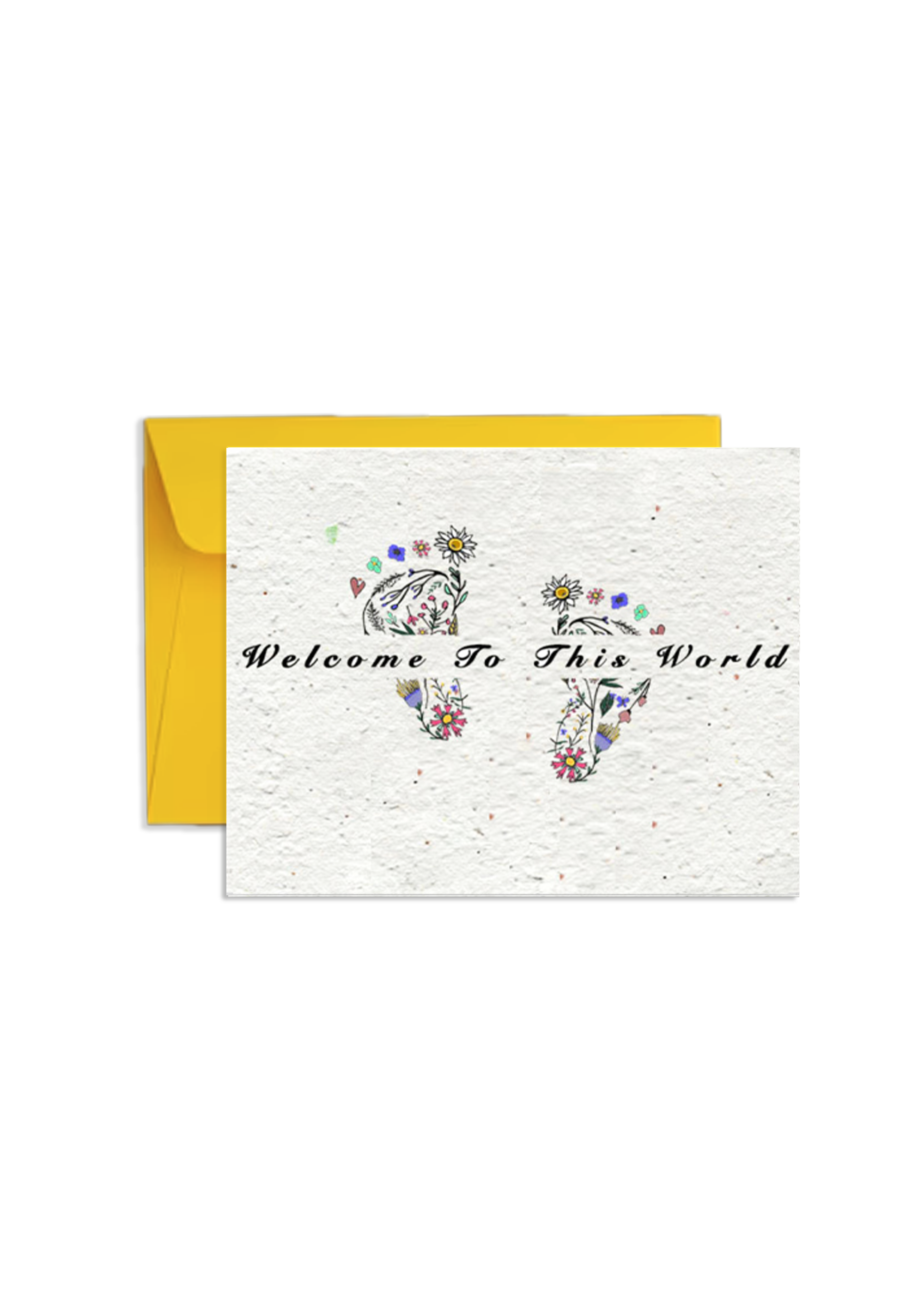 Welcome Baby Shower Wildflower Seed Paper Card