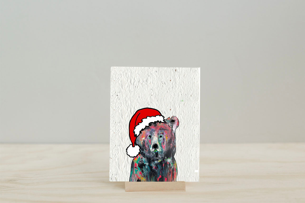 Christmas Bear Wildflower Seed Paper Card